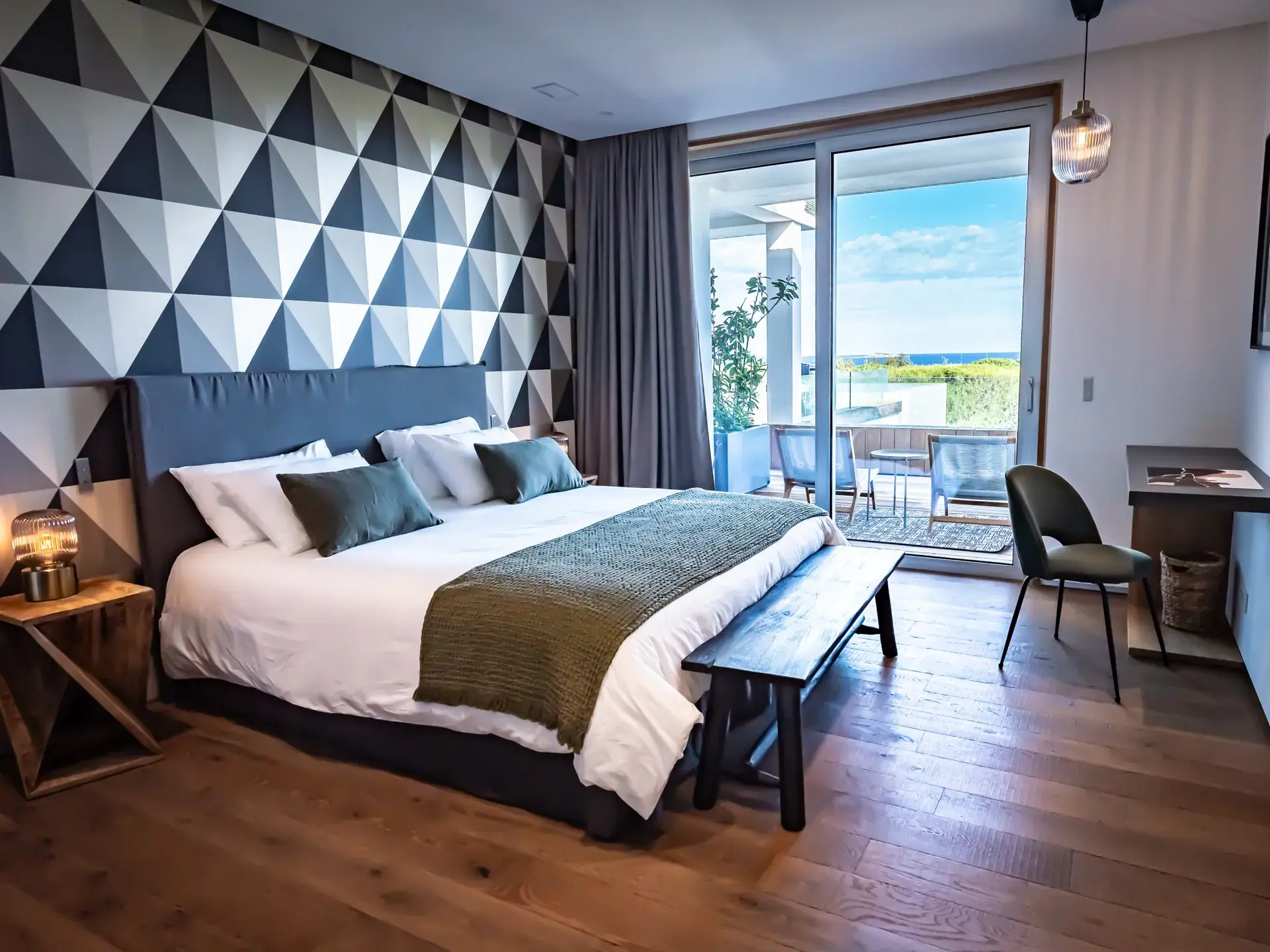 Suite parentale avec vue mer et accès terrasse - Villa Azaitu